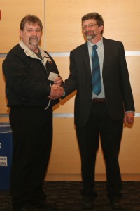 NECC graduate and recipient of the NECCPA Scholarship Bruce Augustonovich with NECC Professor Steve Russell Bruce Augustonovich newsroom