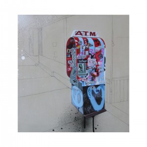 "ATM" Mixed media on board ATM newsroom