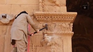 The destruction of Hatra - a UNESCO World Heritage site.