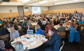 Dozens of faculty and staff filled the Hartleb Technology Center last week during Fall Convocation.