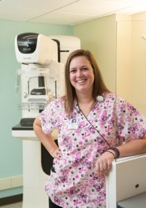 Jessica Michaud as an alumna of NECC's radiologic technology program and Regis College's bachelor completion program.
