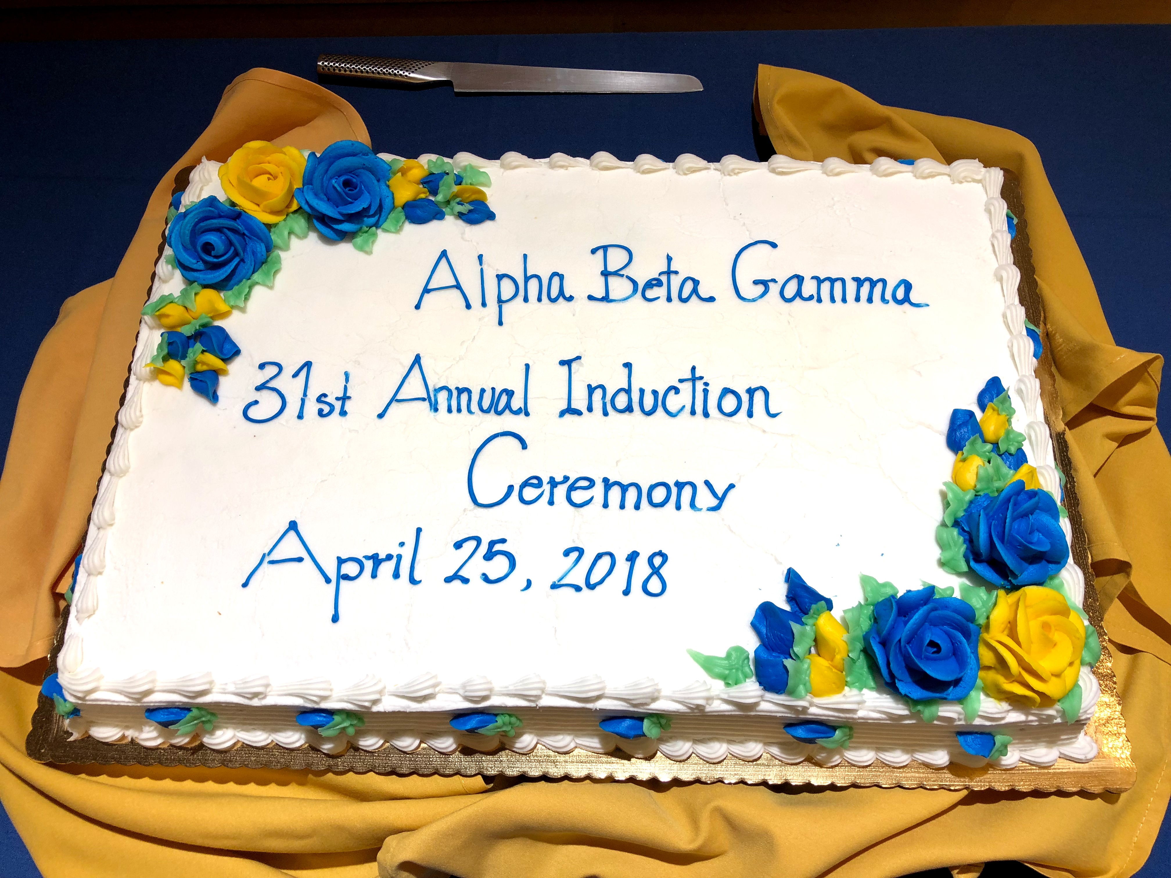 Induction Ceremony Cake