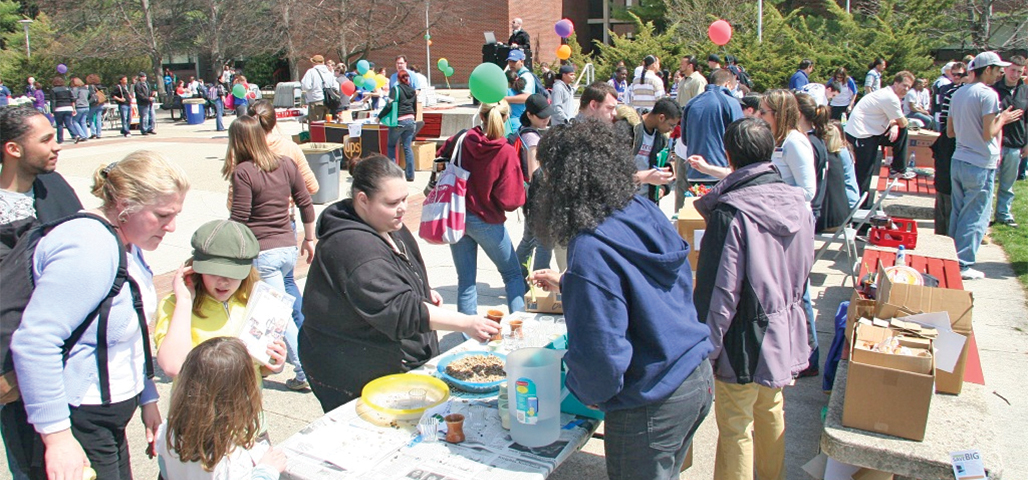 Students participating in student activities and making new friends
