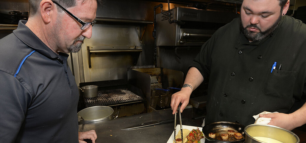 A student in the Hospitality program at our NECC Campus