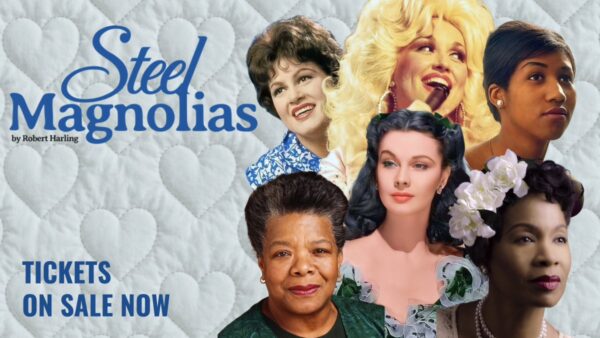 Poster for Steel Mongolias featuring six women throghout history arranged in a collage