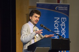 Global Studies Professor Richard Padova provided a brief history of Lawrence