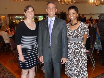 Isabelle Gagne, NECC President Lane Glenn, and Noemi Custodia-Lora