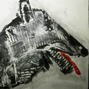Alves's "Bi-polar" on display at the NECC ArtSpace.