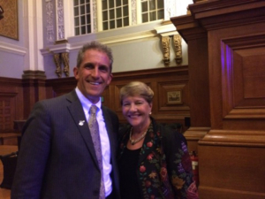 NECC President Lane Glenn and Toni Hays, president of Regis College.