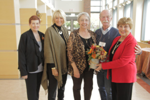 Jean Poth, NECC vice president of institutional advancement; Joyce McDonough from Middle Village, NY; Women of NECC member Nancy Greenwood of Greenwood Insurance in Methuen; Bert Ford, and Gerri Murphy, president of the Women of NECC.