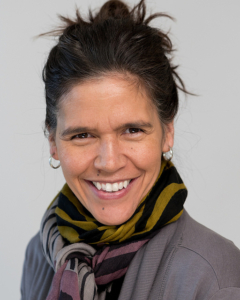 Lizzie smiles for profile shot