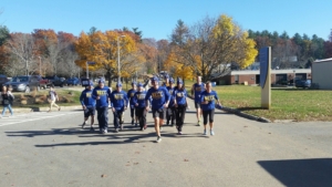 members of the club running