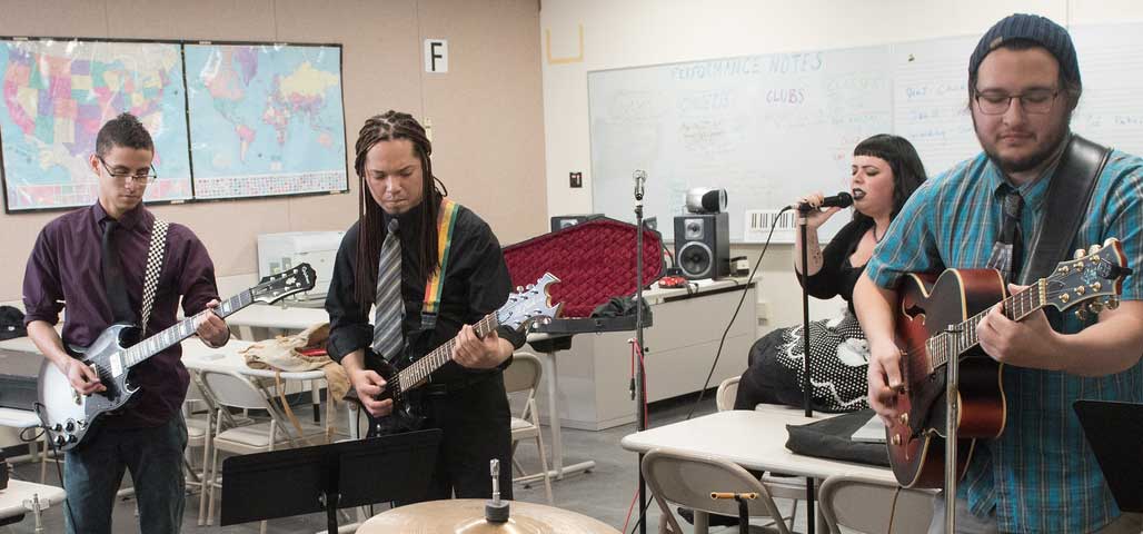 A student in the Music program at our NECC Campus