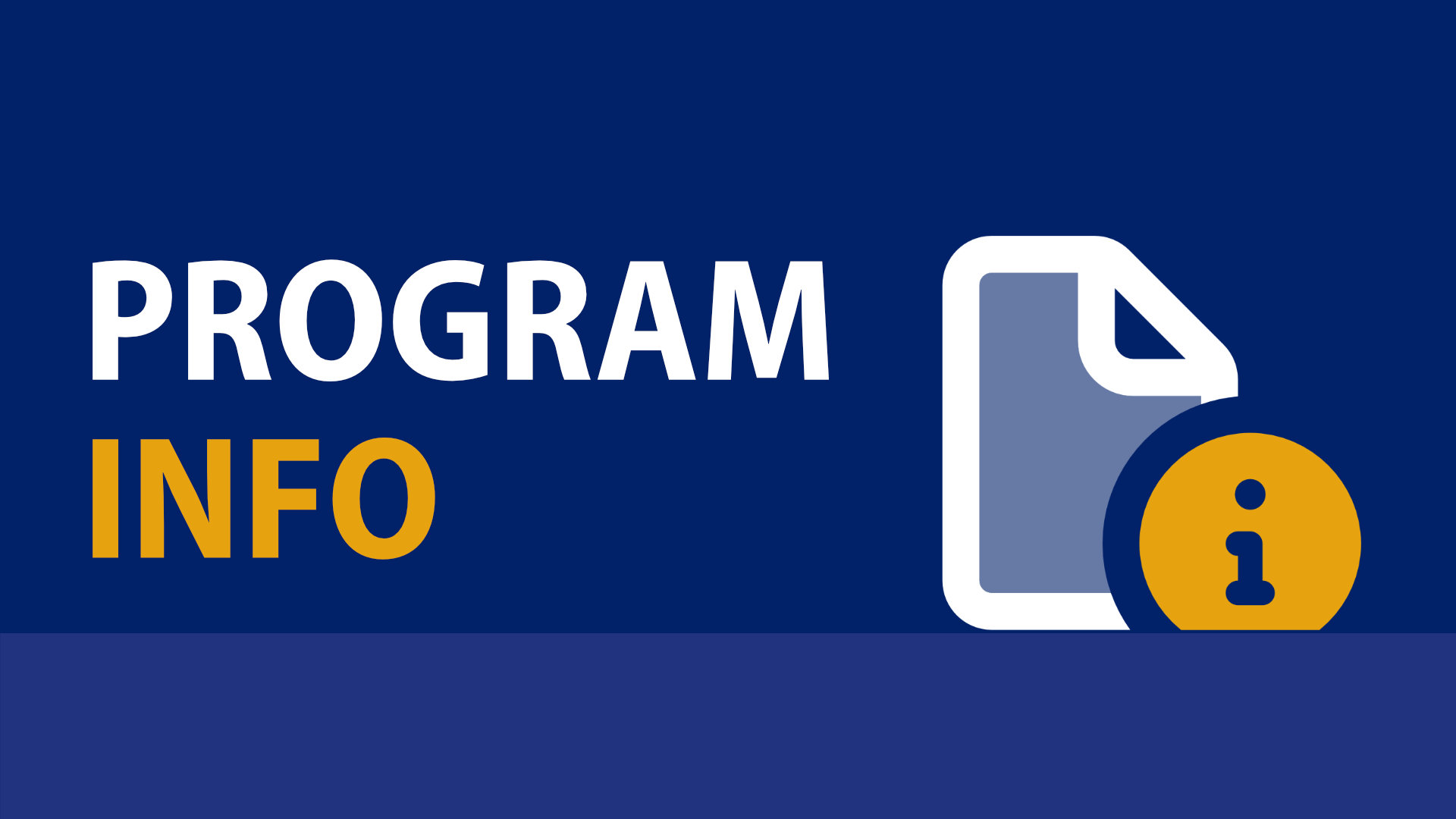 Program Info
